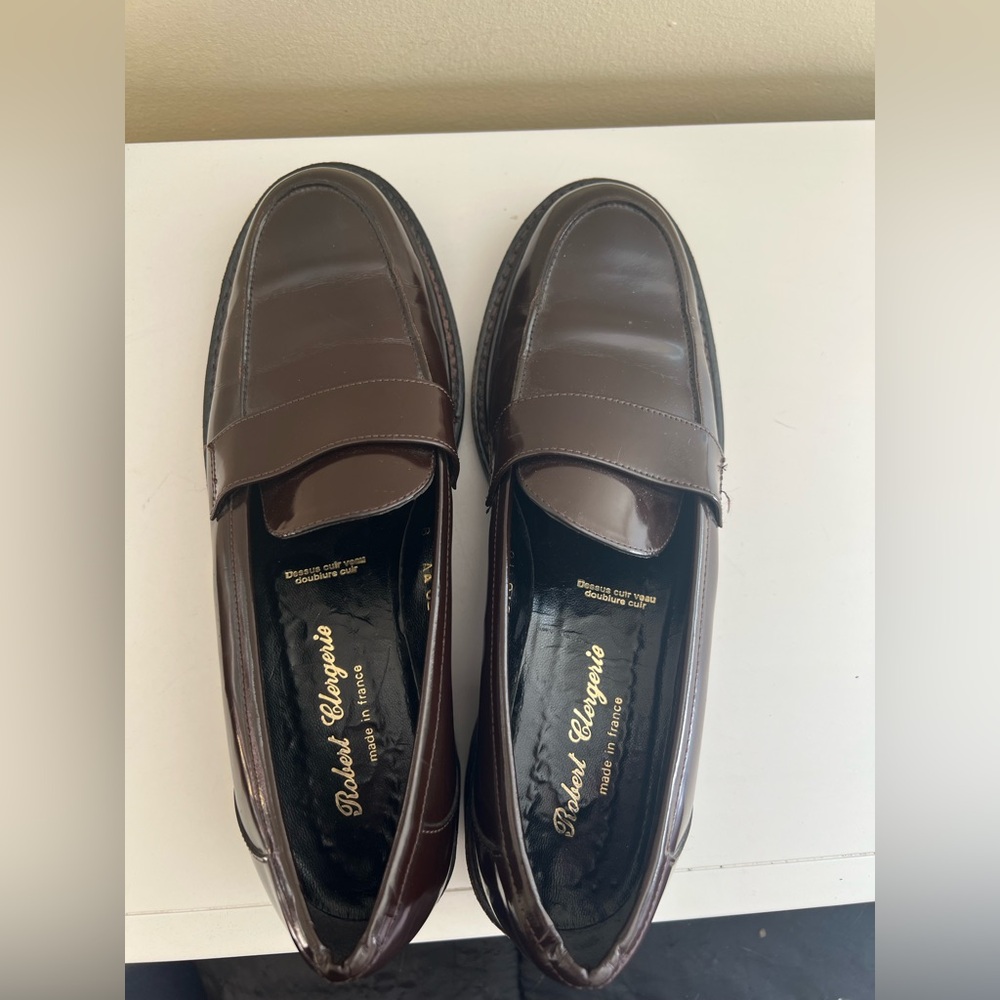 Robert Clergerie Dark Brown Chunky Heel Loafers - Picture 5 of 11